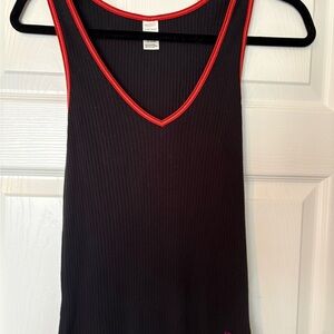 DKNY Black Tank Top with Red Trim